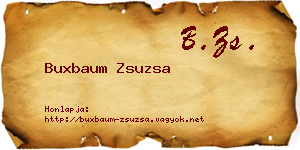 Buxbaum Zsuzsa névjegykártya